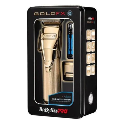 BaBylissPRO FXONE GOLDFX All-Metal Interchangeable-Battery Cordless Clipper FX899G