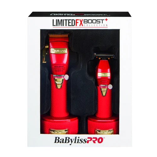 BaBylissPRO RedFX Boost+ Limited Edition Clipper & Trimmer Set FXHOLPKCTB-R