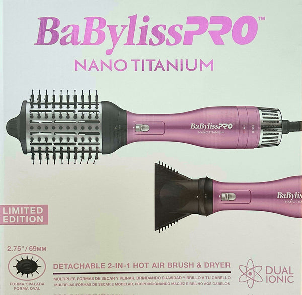 Babyliss Nano Titanium Air Brush 2.75" Crocus Collection Hot Pink #BNTDHBCR275PR