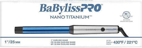 BaBylissPRO Nano Titanium Curling Wand 1" 25MM