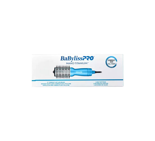 BABYLISS PRO NANO TITANIUM 2" COMPACT 3 HEAT HOT AIR BRUSH # BNTMHBUC