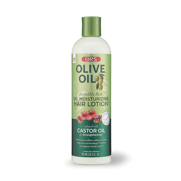 ORS Olive Oil Incredibly Rich Oil Moisturizing Hair Lotion infused with Castor Oil for Strengthening 12.5 oz