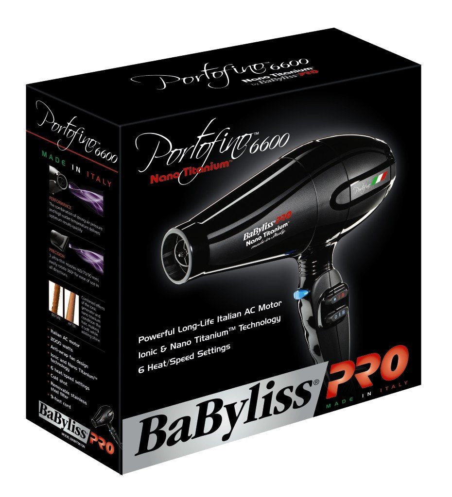 Babylisspro Secador Babyliss Titanium Portofino 6600 Negro