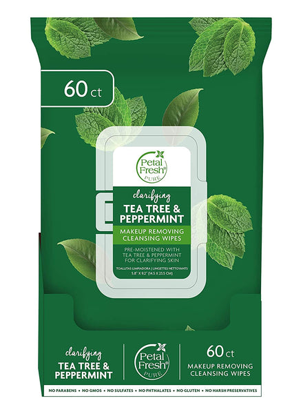 Petal Fresh Tea Tree & Peppermint Makeup Remover 60ct