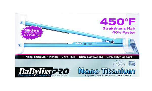 BaBylissPro Nano Titanium 1" Titanium-Plated Ultra-Thin Straightening Iron BABNT3072T