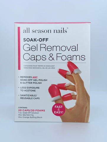 All Season Soak-Off Gel Removal Caps & Foams