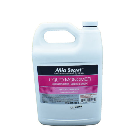 Mia Secret 1 Galón Liquid Monomer Professional Acrylic Nail System Care