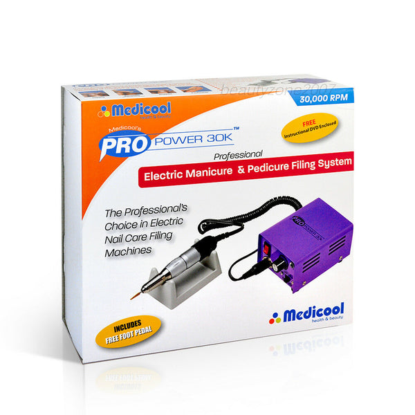 Medicool ProPower 30k Acrylic Nail Drill Purple Electric Manicure Pedicure Filing System