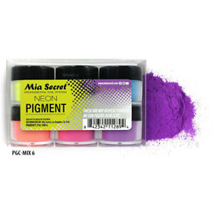 Mia secret Neon Pigment Acrylic Powder kit 6pcs